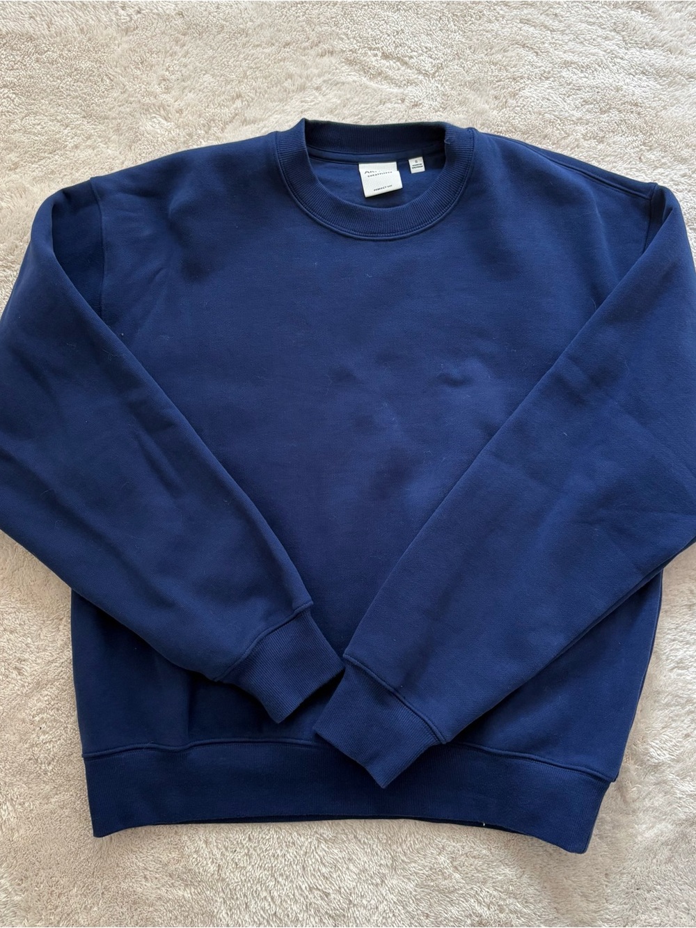 Aritzia Men's Navy Crewneck Sweatshirt